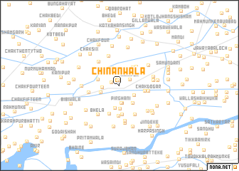 map of Chīnānwāla