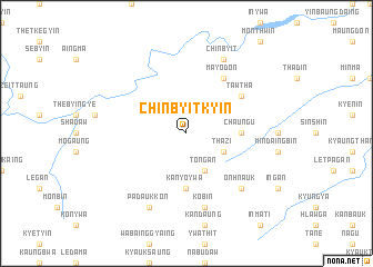 map of Chinbyitkyin
