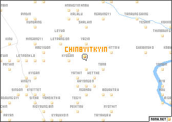 map of Chinbyitkyin