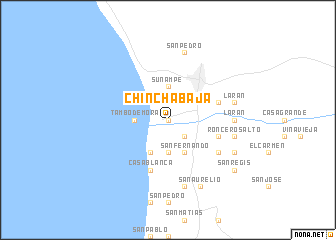 map of Chincha Baja