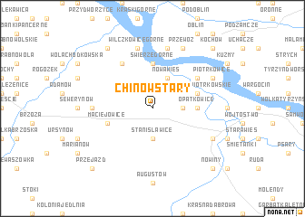 map of Chinów Stary