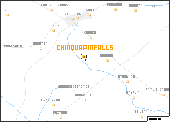 map of Chinquapin Falls