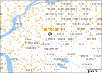 map of Chinsan-ni