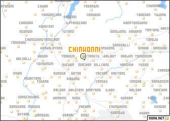 map of Chinwŏn-ni