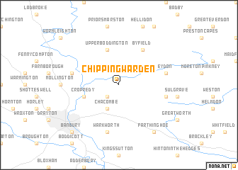 map of Chipping Warden