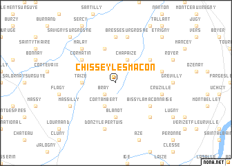 map of Chissey-lès-Mâcon