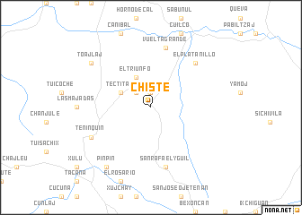 map of Chisté