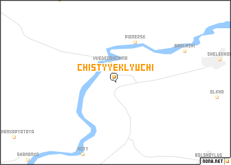 map of Chistyye Klyuchi