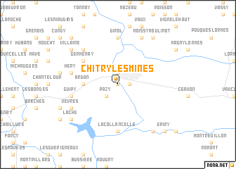 map of Chitry-les-Mines