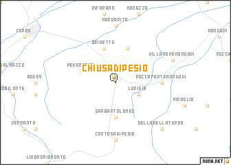 map of Chiusa di Pesio