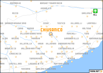 map of Chiusanico