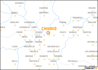 map of Chiwoko
