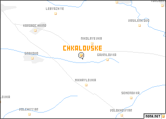 map of Chkalovsʼke