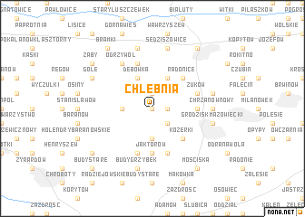 map of Chlebnia