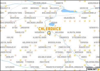 map of Chlebowice