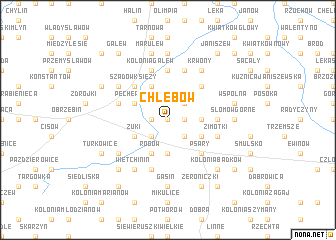 map of Chlebów