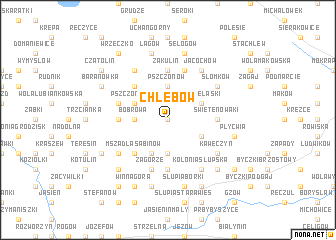 map of Chlebów