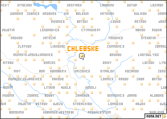 map of Chlébské