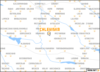 map of Chlewiska