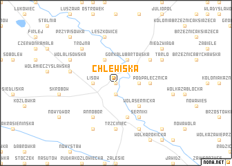 map of Chlewiska