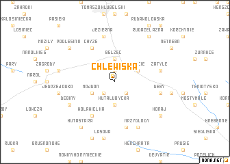 map of Chlewiska