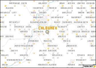 map of Chloumek