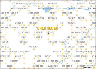 map of Chlumeček