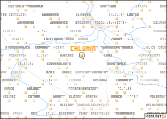 map of Chlumín