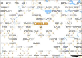 map of Chmelná