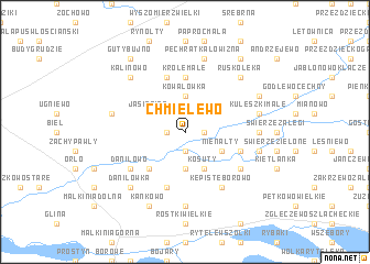 map of Chmielewo