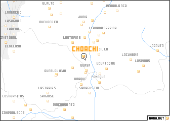 map of Choachí