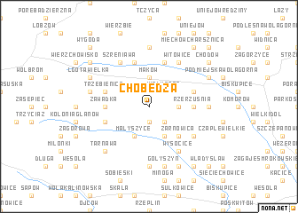 map of Chobędza