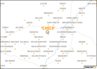 map of Choča