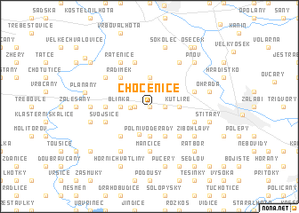 map of Chocenice