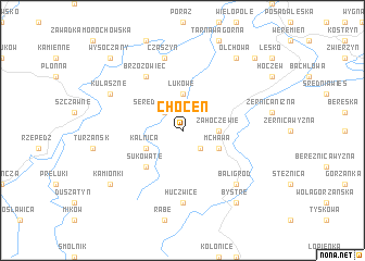 map of Choceń