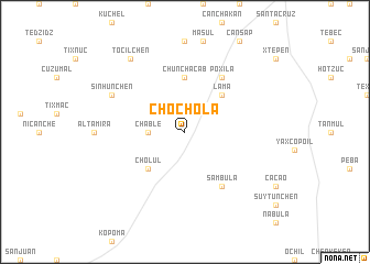 map of Chocholá