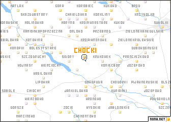 map of Choćki