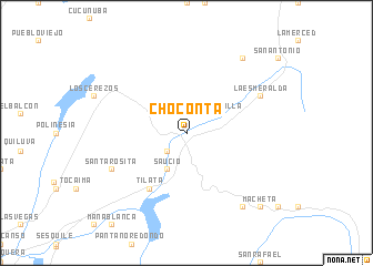 map of Chocontá