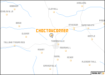 map of Choctaw Corner