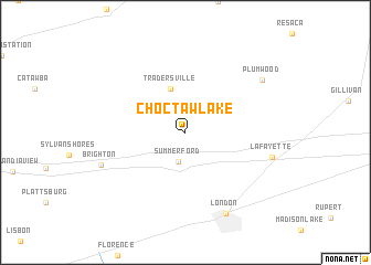 map of Choctaw Lake