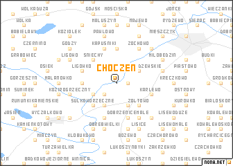 map of Choczeń