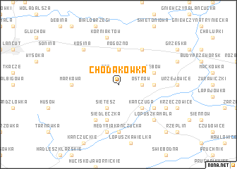 map of Chodakówka