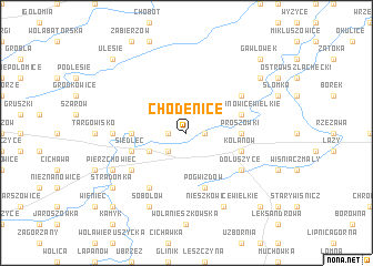 map of Chodenice