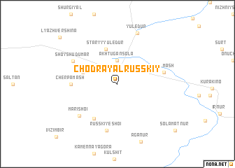 map of Chodrayal Russkiy