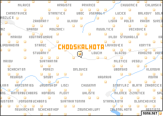 map of Chodská Lhota