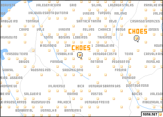 map of Chões