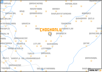 map of Choghānlū