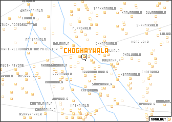 map of Choghaywāla