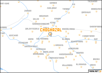 map of Choghā Zāl