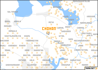 map of Chohān
